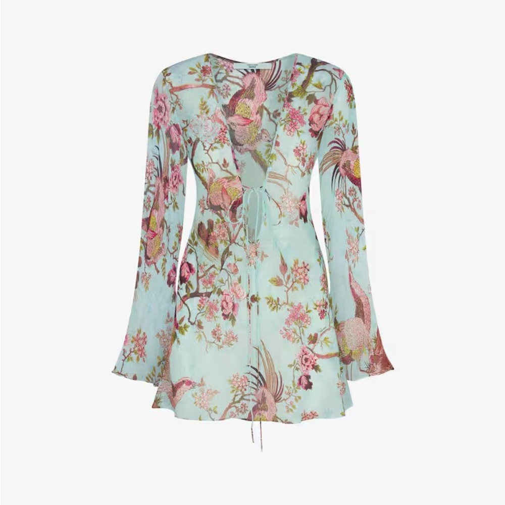 SKIMS x Roberto Cavalli Long Sleeve Mini Dress